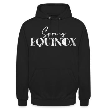 Spring Equinox March Equinox Happy Easter Ostara - Unisex Hoodie - black - Front - Alina (178cm) & Michal (187cm)