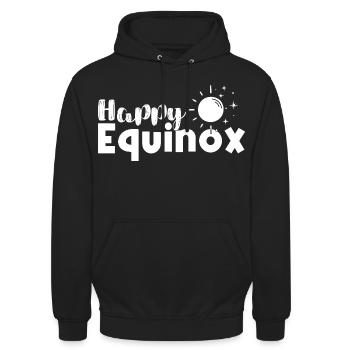 Happy Equinox Easter Ostara - Unisex Hoodie - black - Front - Alina (178cm) & Michal (187cm)