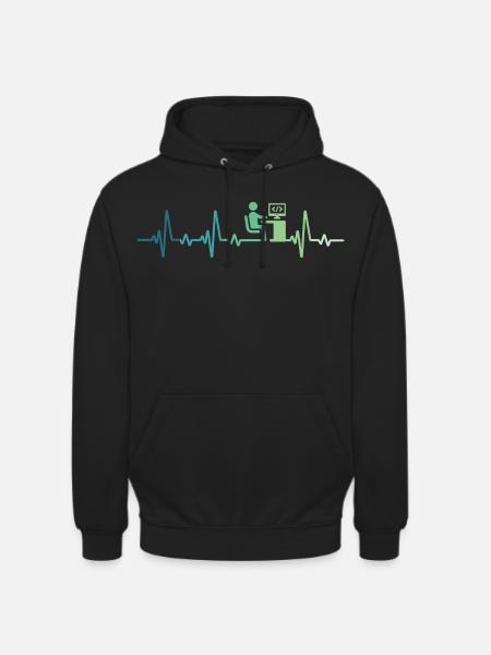 Heartbeat Programmer Developer - Unisex Hoodie - black