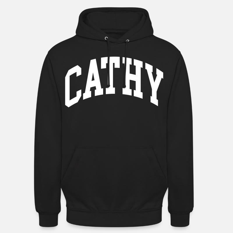 Cathy - Sweat-shirt à capuche unisexe - noir