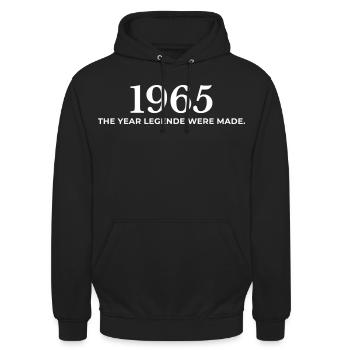 Legendary Vintage 1965 Retro Look 1965 - Unisex Hoodie - black - Front - Alina (178cm) & Michal (187cm)