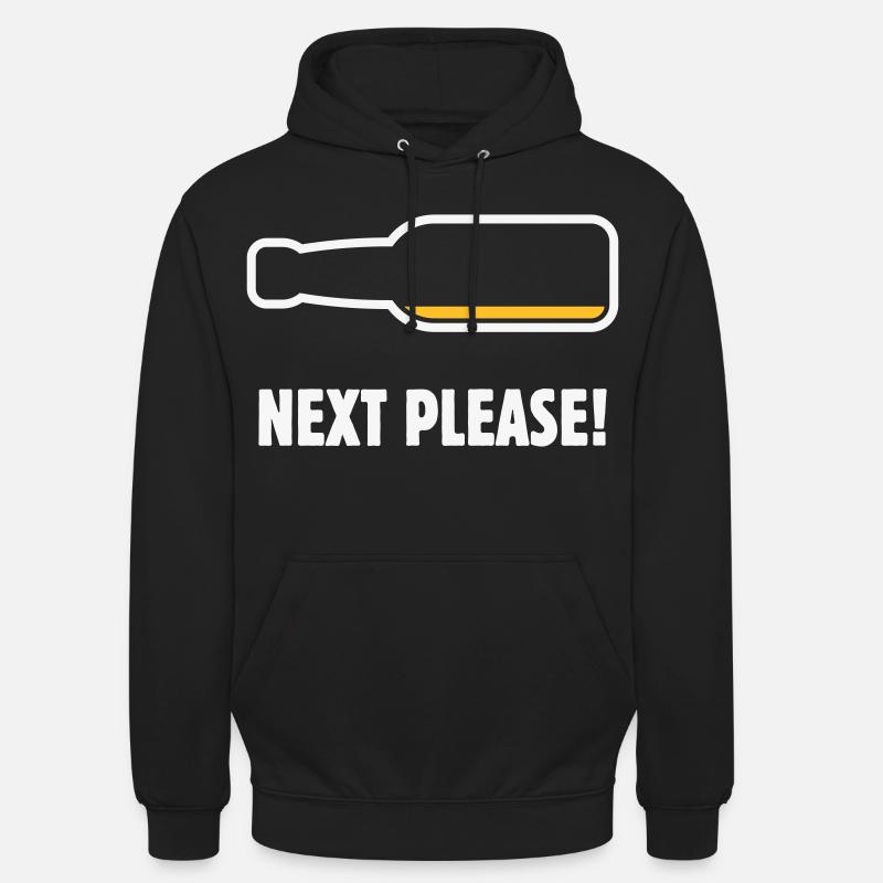Next Please! (Bier / Bierchen / NEG 2C) - Unisex Hoodie - Schwarz