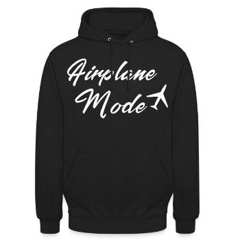 Airplane Mode On Do Not Disturb Aesthetic - Unisex Hoodie - black - Front - Alina (178cm) & Michal (187cm)