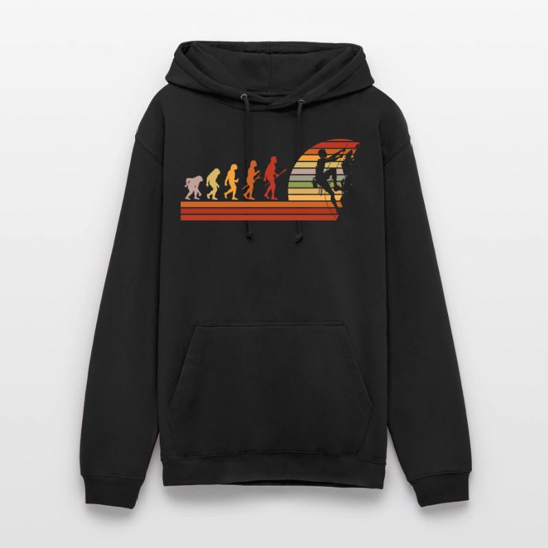 Evolution des Kletterns Retro Design Unisex Hoodie