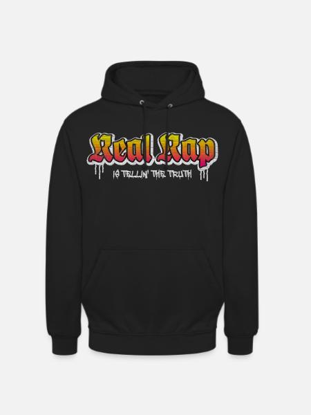Real Rap - Unisex Hoodie - Schwarz