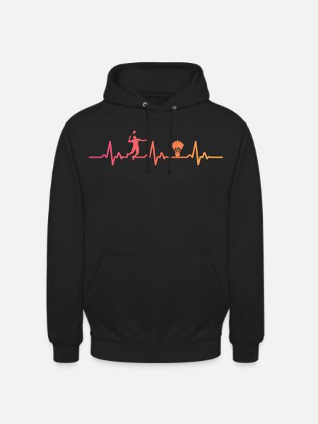 Badminton Sunset Heartbeat Badminton - Unisex Hoodie - black