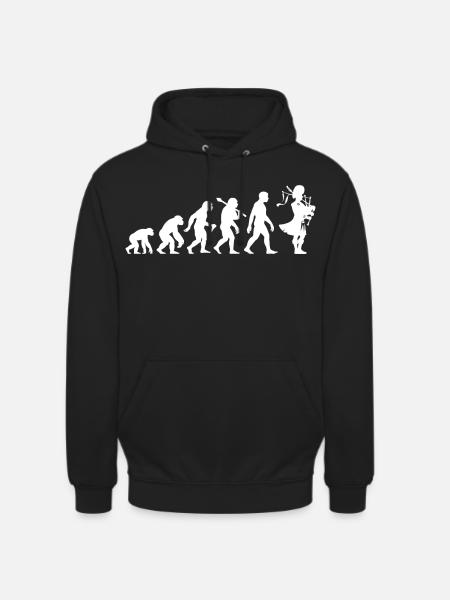 Dudelsack Evolution Für Dudelsackspieler - Unisex Hoodie - Schwarz