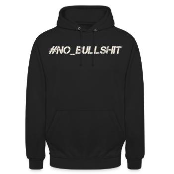 HASHTAG NO BULLSHIT #NoBullshit # No Bullshit - Unisex Hoodie - Schwarz - Vorne - Alina (178cm) & Michal (187cm)