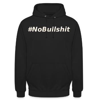 HASHTAG NO BULLSHIT #NoBullshit # No Bullshit - Unisex Hoodie - Schwarz - Vorne - Alina (178cm) & Michal (187cm)