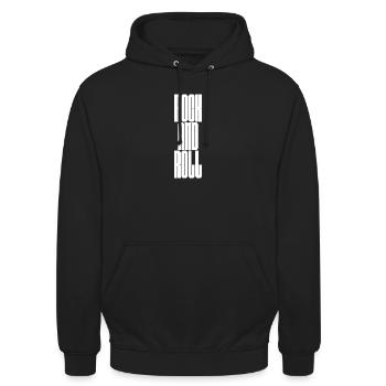 Rock and Roll  Bold Typography - Unisex Hoodie - black - Front - Alina (178cm) & Michal (187cm)