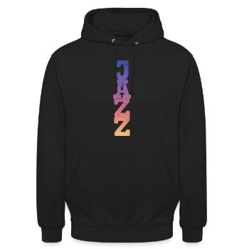 Jazz - Sweat-shirt à capuche unisexe - noir - Devant - Alina (178cm) & Michal (187cm)