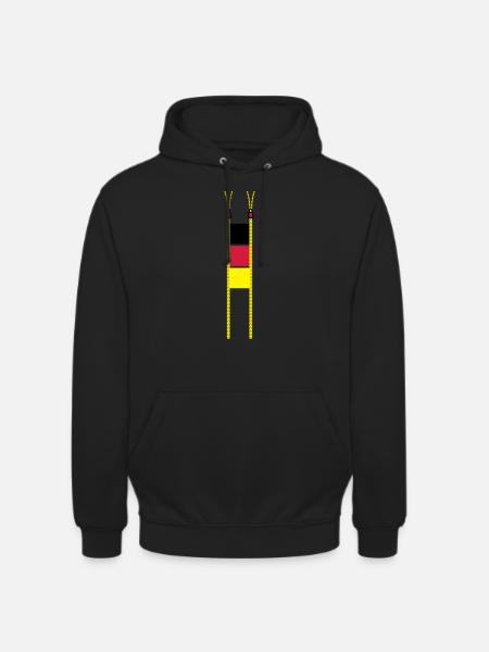 Double Zipper Deutschland - Unisex Hoodie - Schwarz