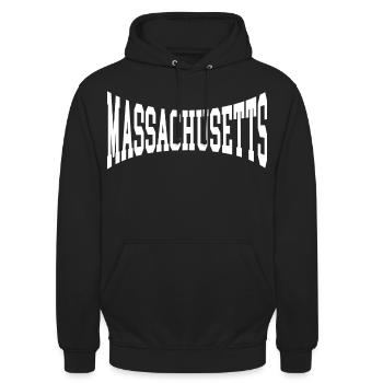 Massachusetts - Unisex Hoodie - Schwarz - Vorne - Alina (178cm) & Michal (187cm)