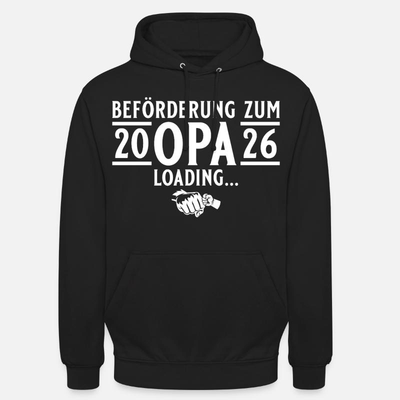 Opa 2026 loading - Werdender Großvater - Unisex Hoodie - Schwarz