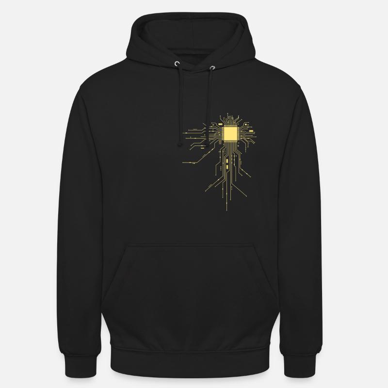 CPU Puce coeur - Sweat-shirt à capuche unisexe - noir