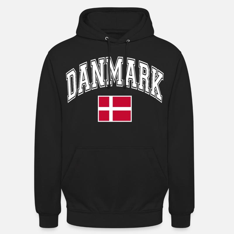 Drapeau du Danemark - Sweat-shirt à capuche unisexe - noir