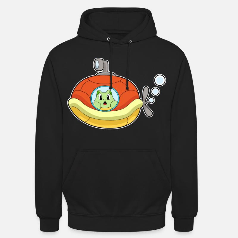 Schildkröte U-Boot - Unisex Hoodie - Schwarz