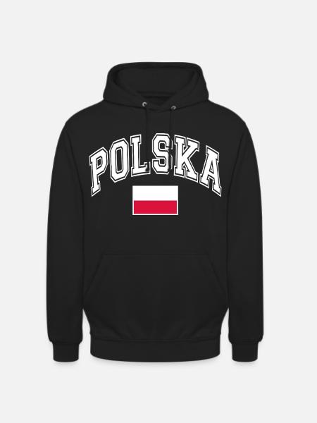 Poland Flag - Unisex Hoodie - black