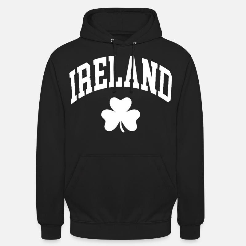 Trèfle d’Irlande - Sweat-shirt à capuche unisexe - noir