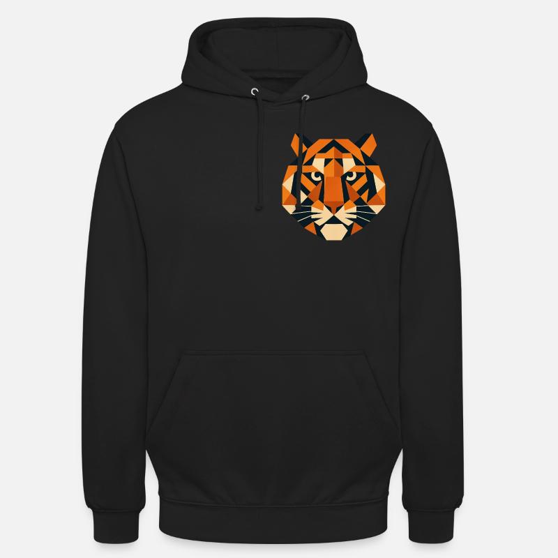 Polygone Tigre - Sweat-shirt à capuche unisexe - noir