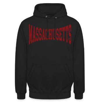 Massachusetts - Unisex Hoodie - Schwarz - Vorne - Alina (178cm) & Michal (187cm)