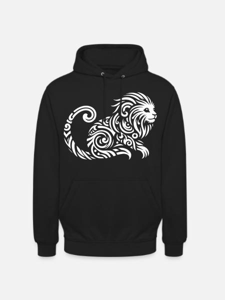 Tamarin-lion doré tribal - Sweat-shirt à capuche unisexe - noir