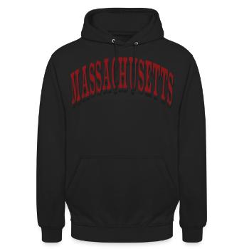 Massachusetts - Unisex Hoodie - Schwarz - Vorne - Alina (178cm) & Michal (187cm)