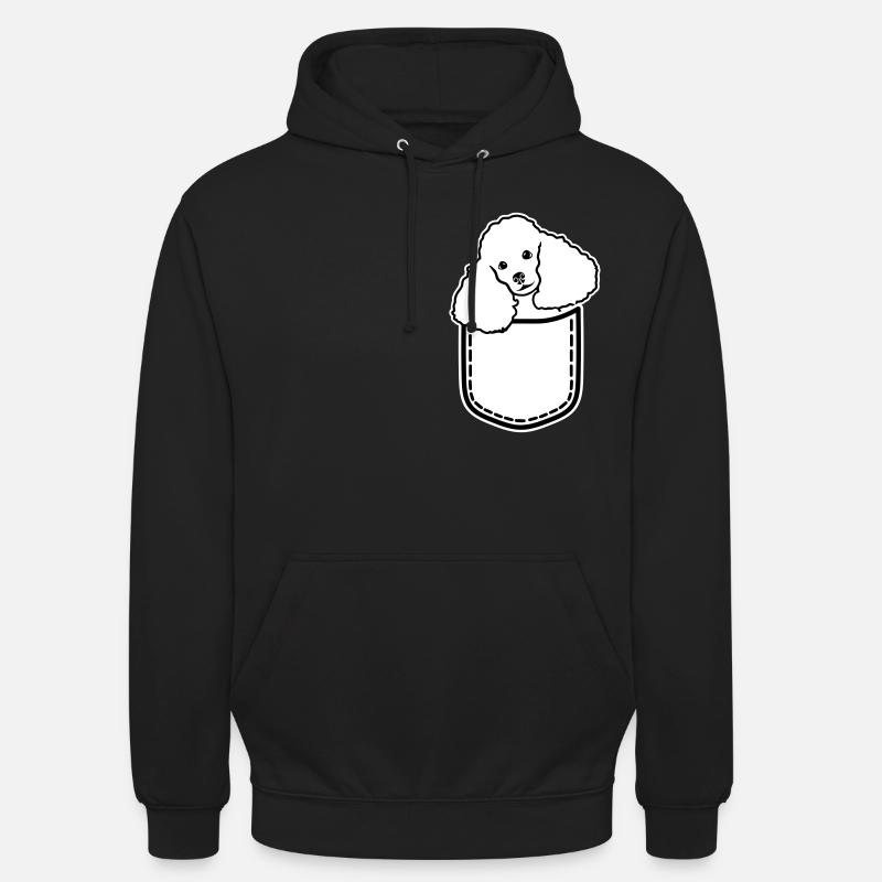 Caniche - Sweat-shirt à capuche unisexe - noir