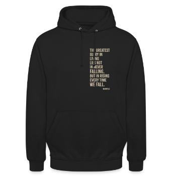 The greatest glory - Mandela - Unisex Hoodie - Schwarz - Vorne - Alina (178cm) & Michal (187cm)