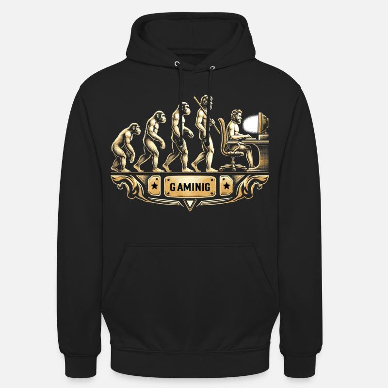 Évolution du rétro du jeu - Sweat-shirt à capuche unisexe - noir