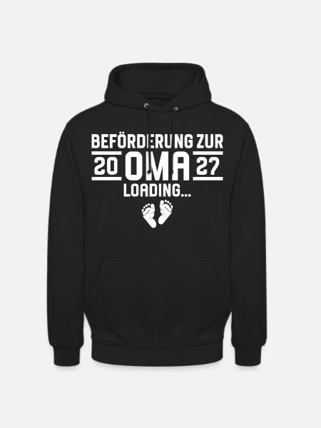 Beförderung zur Oma 2027 loading - Unisex Hoodie - Schwarz