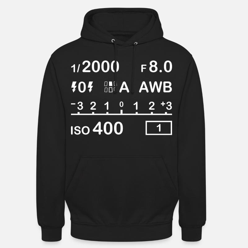 Digitalkamera Einstellungen - Unisex Hoodie - Schwarz