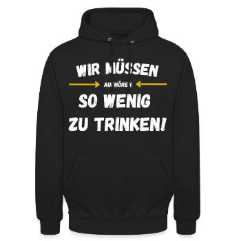 Lustiges Saufshirt für Malle und Partyhelden - Unisex Hoodie - Schwarz - Vorne - Alina (178cm) & Michal (187cm)