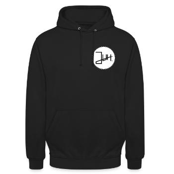 LOGO - Sweat-shirt à capuche unisexe - noir - Devant - Alina (178cm) & Michal (187cm)