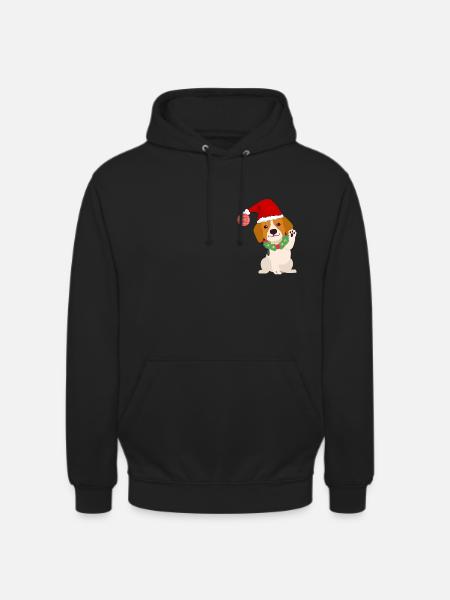 Christmas Beagle - Unisex Hoodie - black