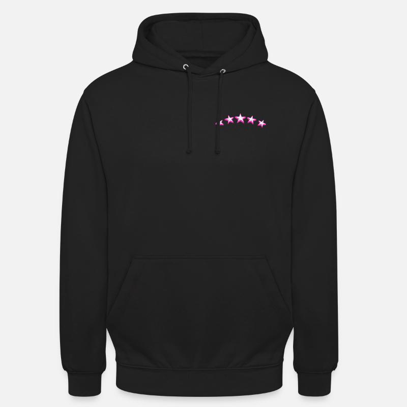 Étoiles roses - Sweat-shirt à capuche unisexe - noir