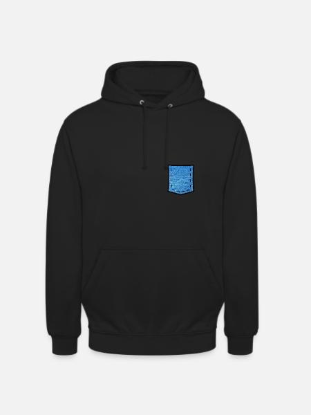 Fake Jeans Pocket - Unisex Hoodie - black