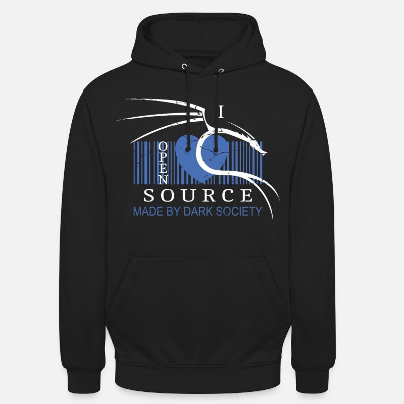 J’adore les logiciels open source - Sweat-shirt à capuche unisexe - noir