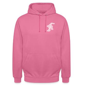 Verspielte Katzen - Unisex Hoodie - Pink - Vorne - Alina (178cm) & Michal (187cm)