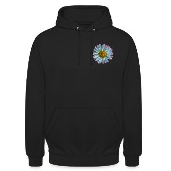 Pâquerette - Sweat-shirt à capuche unisexe - noir - Devant - Alina (178cm) & Michal (187cm)