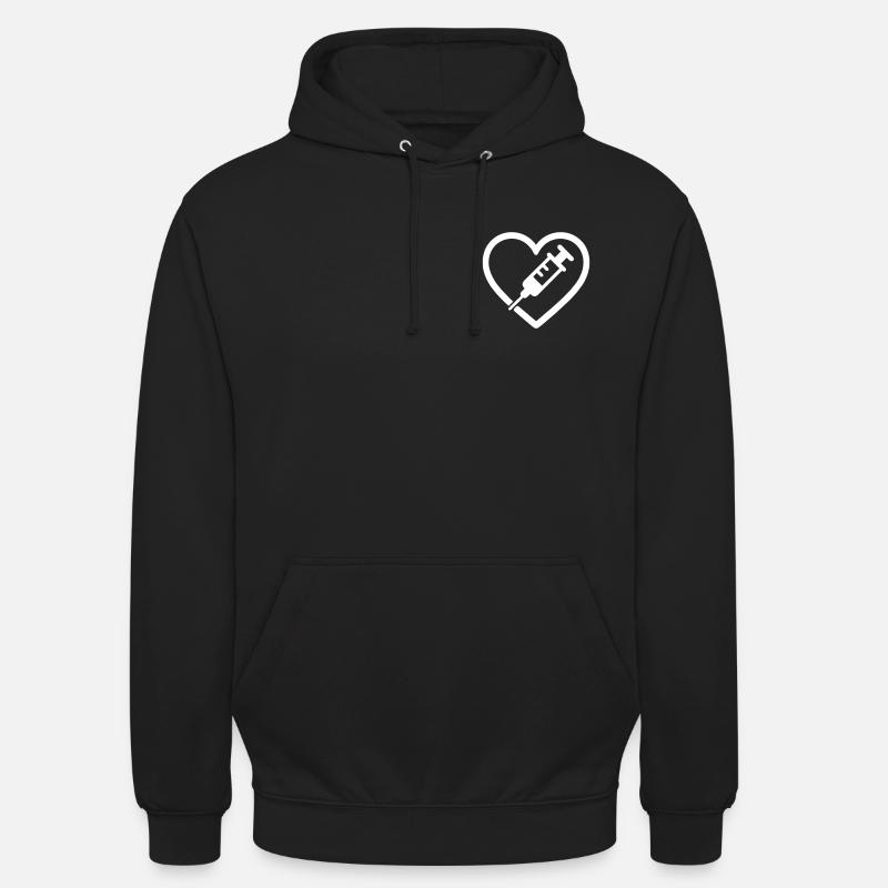 Herz + Krankenschwester – Super-Eltern-Krankenschwester - Unisex Hoodie - Schwarz