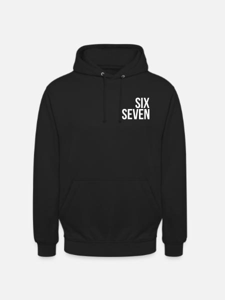 67 "six seven" text - Unisex Hoodie - Schwarz