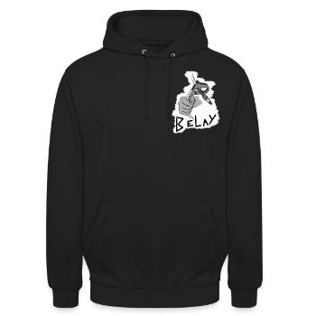 Sichern - Unisex Hoodie - Schwarz - Vorne - Alina (178cm) & Michal (187cm)