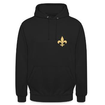 Fleur de lis - Sweat-shirt à capuche unisexe - noir - Devant - Alina (178cm) & Michal (187cm)