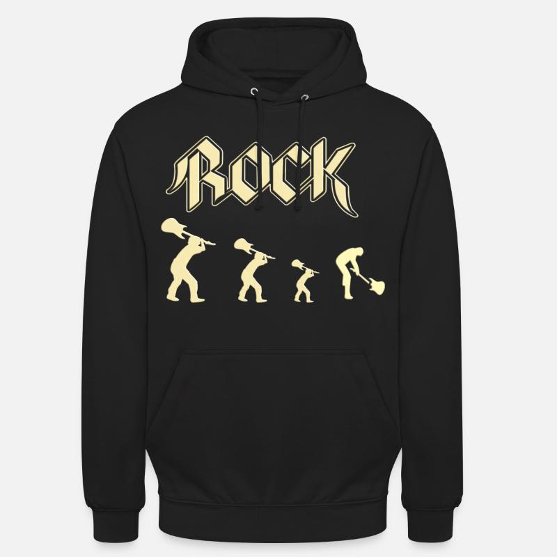 rock - Sweat-shirt à capuche unisexe - noir