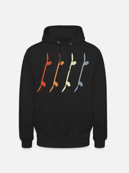 Skateboards Retro Look - Unisex Hoodie - Schwarz