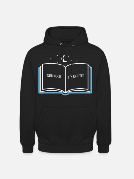 Bücherwurm Spruch - Unisex Hoodie - Schwarz