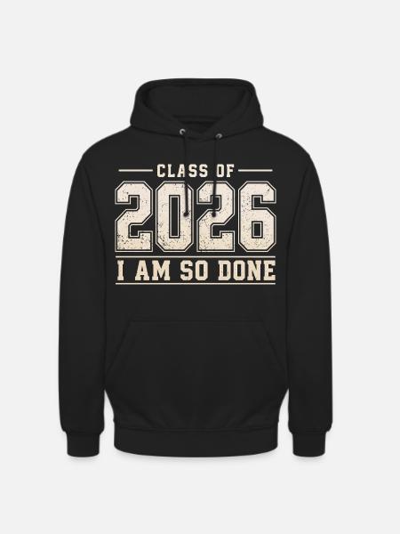 Promo 2026 I'm finally done | Humor School Diploma - Unisex Hoodie - black