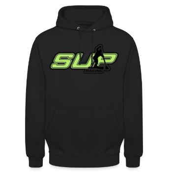 contour de course sup 2farbig noir - Sweat-shirt à capuche unisexe - noir - Devant - Alina (178cm) & Michal (187cm)