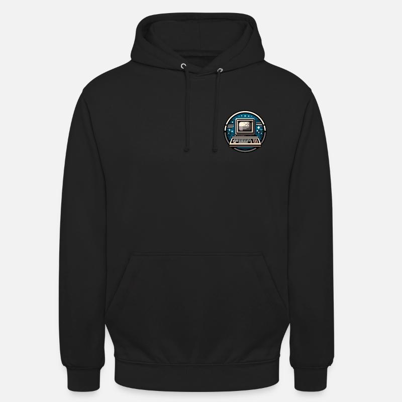8-bits Computer Small Logo - Unisex Hoodie - black